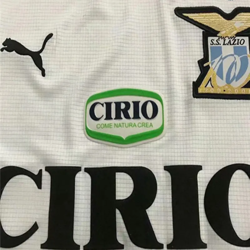 Lazio 2000/01 Retro Auswärtstrrikot Langarm - Weiß