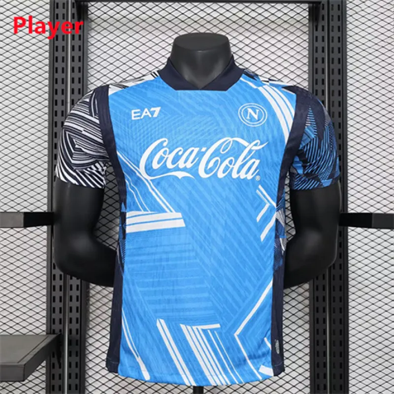 Napoli 2024/25 Vorspieltrainingstrikots für Spieler - Blau