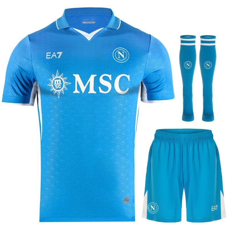 Napoli 2024/25 Kinder Heim-Jersey-Set - Blau