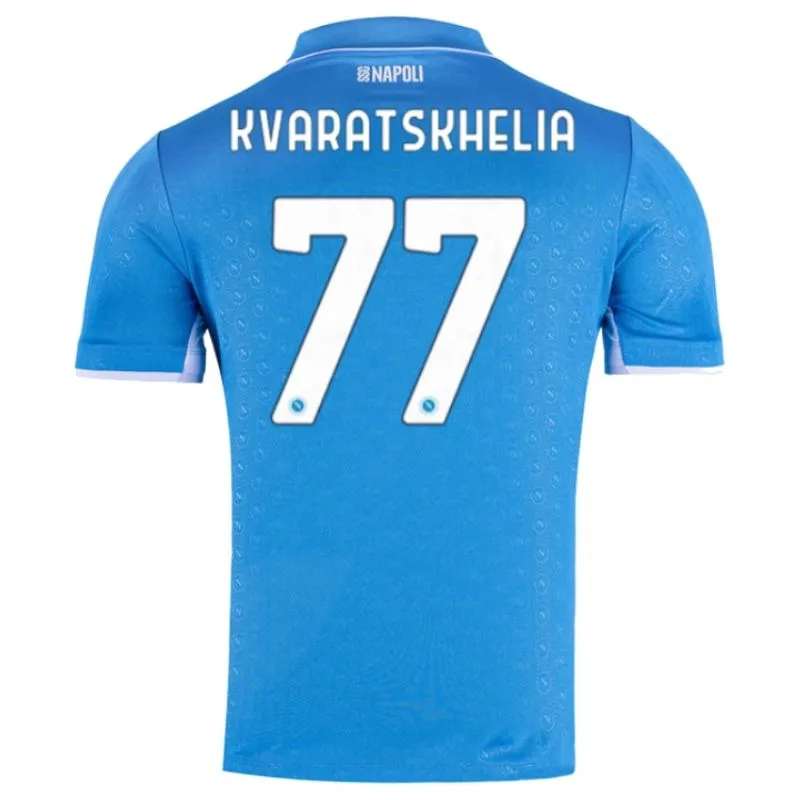 Maillot de domicile de Napoli 2024/25 de Kvaratskhelia - Bleu