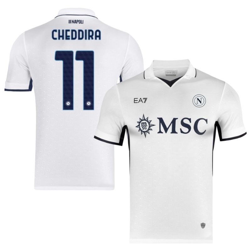 Camiseta de campo de fuera de Napoli 2024/25 de Cheddira - Blanca