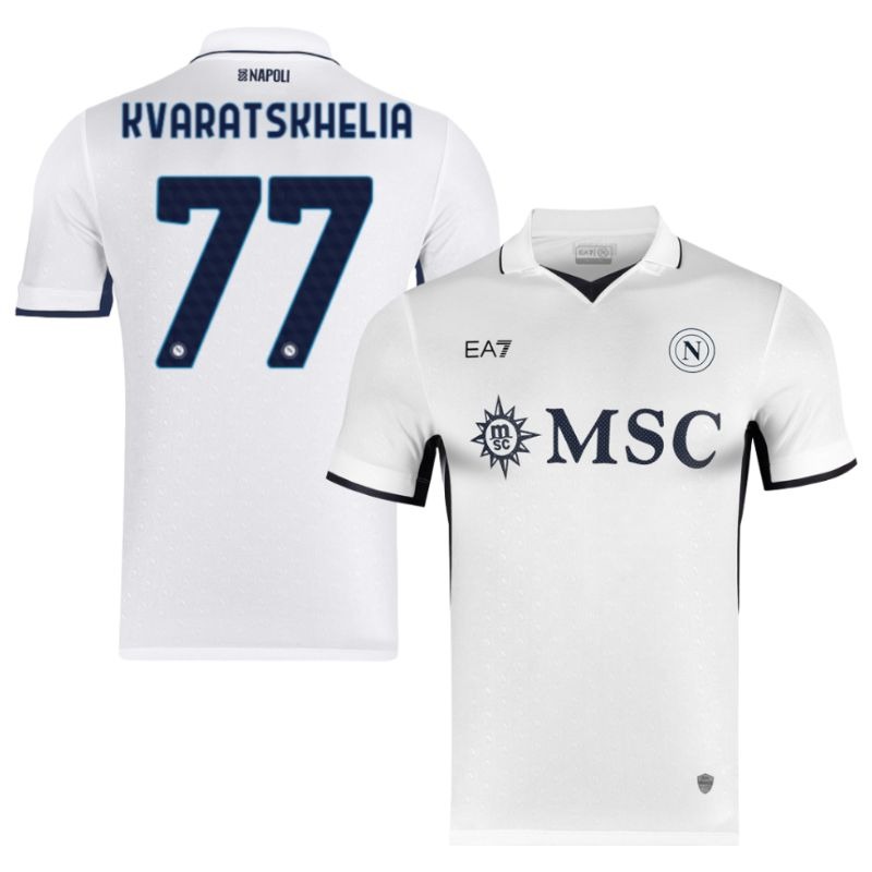 Camiseta de campo de fuera de Napoli 2024/25 de Kvaratskhelia - Blanca