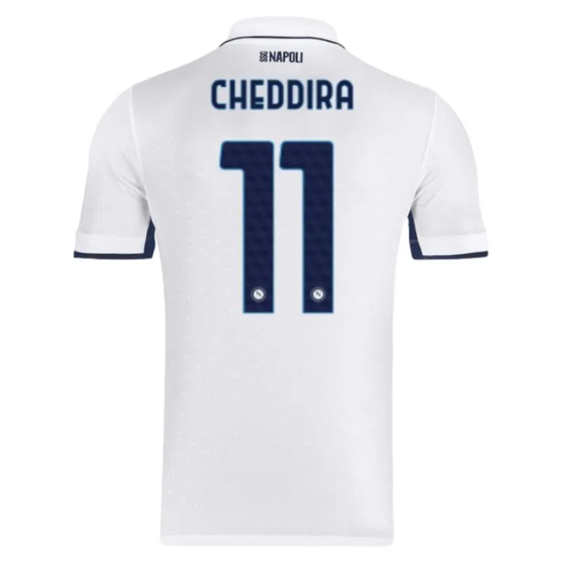 Cheddira's Napoli 2024/25 Auswärts - Kids - Jersey - Set - Weiß