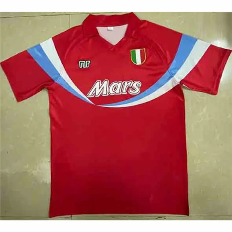 Camiseta retro de visita de Nápoles 1990/91 - Roja