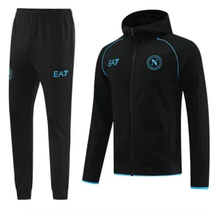 Giacca sportiva con cappuccio di Napoli 2024/25 - Nera