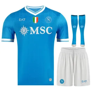 Set de camiseta infantil en casa del Napoli 2025/26 - Azul