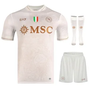 Set de camiseta infantil fuera de casa del Napoli 2025/26 - Beige