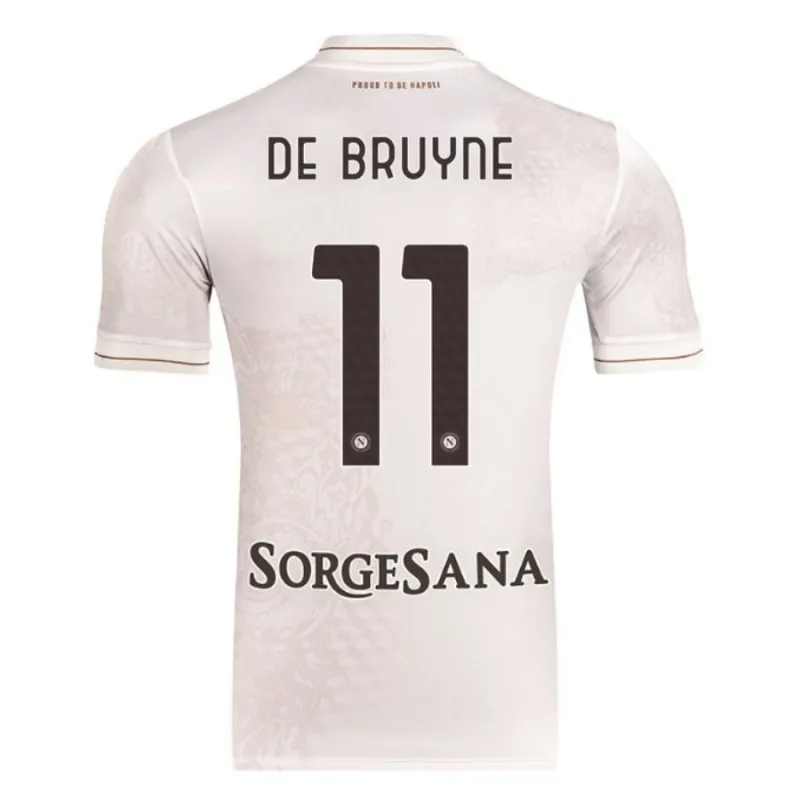 Set de camiseta infantil fuera de casa de DE BRUYNE del Napoli 2025/26 - Beige