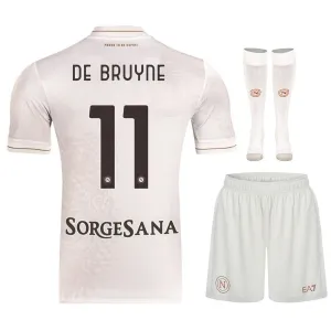 Set de camiseta infantil fuera de casa de DE BRUYNE del Napoli 2025/26 - Beige