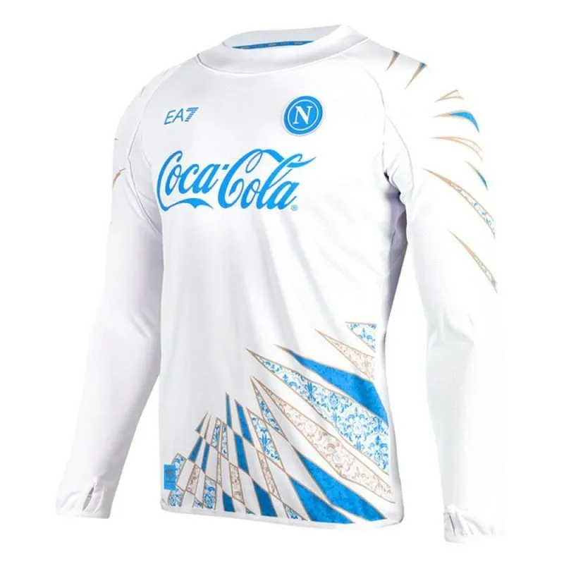 Maillot d'échauffement à manches longues Napoli 2025/26 - Blanc