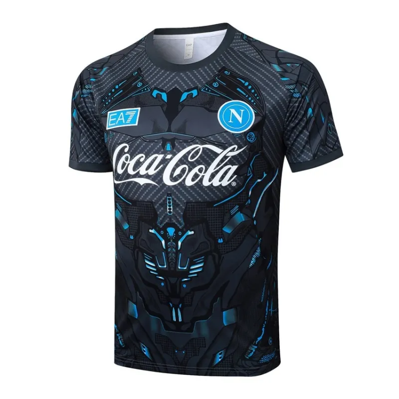 Nápoles 2025/26 Camiseta de entrenamiento + Pantalones cortos - Negra