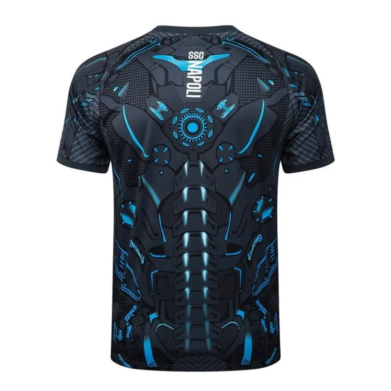 Nápoles 2025/26 Camiseta de entrenamiento + Pantalones cortos - Negra