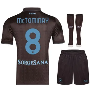 Nápoles McTOMINAY 2025/26 Conjunto infantil tercera - Negra