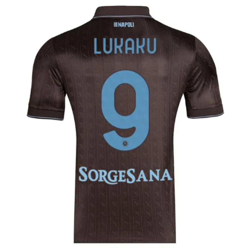 Nápoles LUKAKU 2025/26 Conjunto infantil tercera - Negra