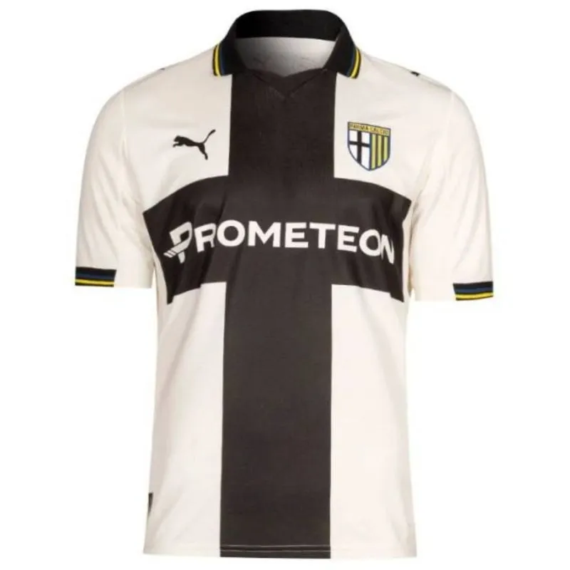 Parma 2025/26 Home Kids Kit Jersey - White/Black