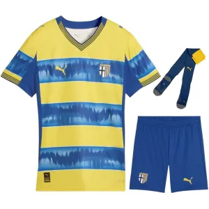 Parma 2025/26 Away Kids Kit Jersey - Blue/Yellow