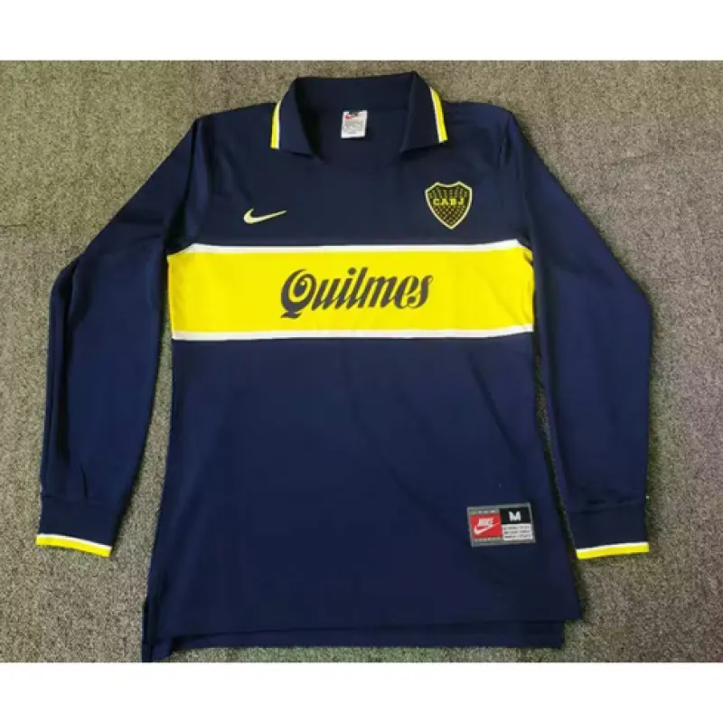 Boca Juniors 1997 Retro Home Long-sleeved Jersey - Blue
