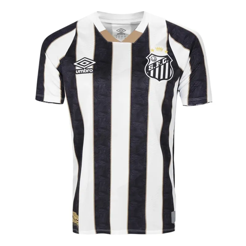 Neymar's Santos 2024/25 Away Kids' Jersey Set - Black