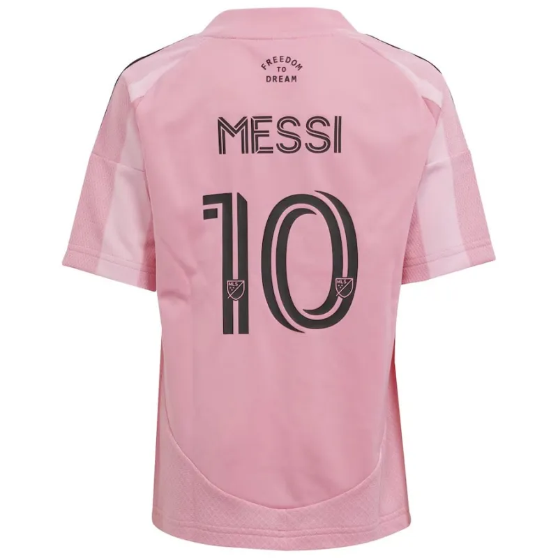 Conjunto de camiseta infantil de casa de Lionel Messi de Inter Miami 2025/26 - Rosa