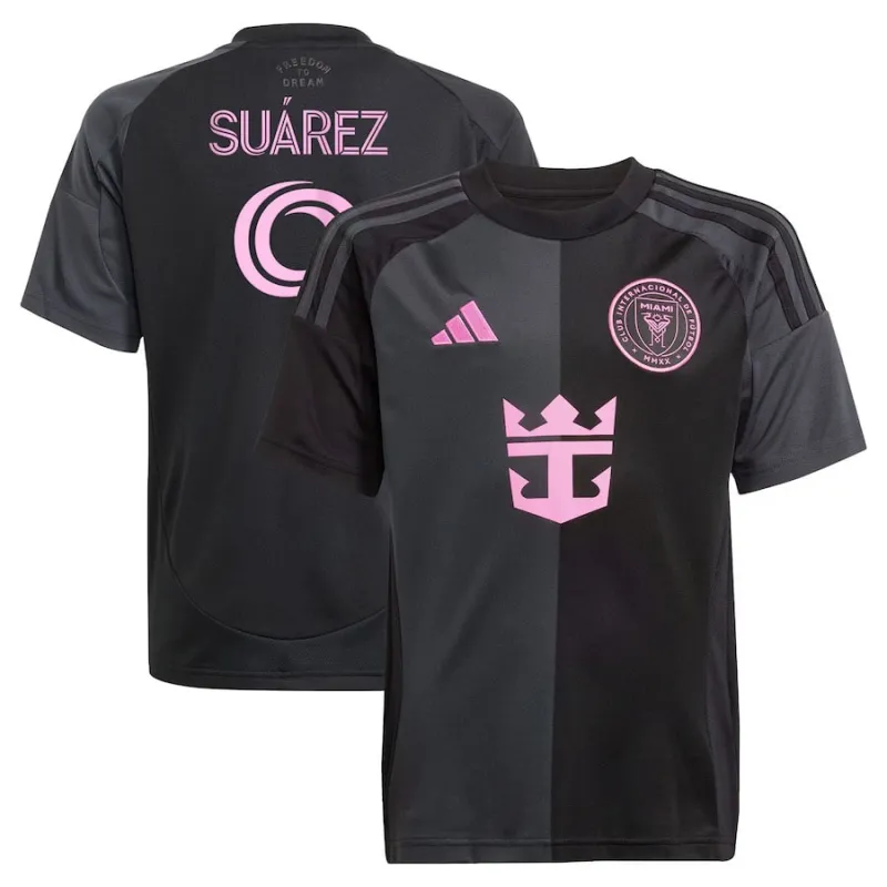 Maglia d'esterno per bambini di Luis Suárez di Inter Miami 2025/26 - Nera