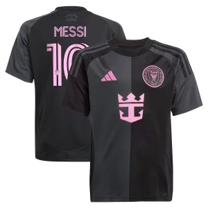 Maglia d'esterno per bambini di Lionel Messi di Inter Miami 2025/26 - Nera