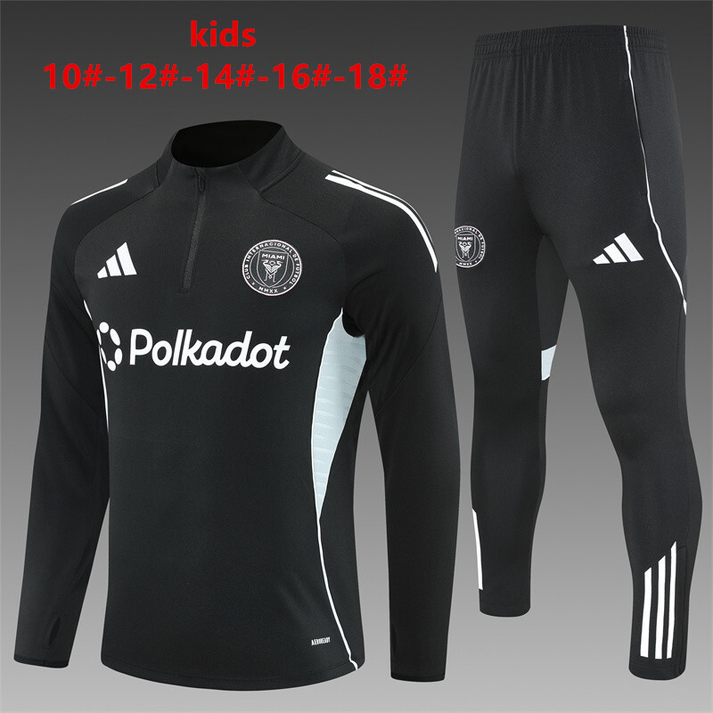 Inter Miami 2025/26 Kinder Sportanzug Schwarz