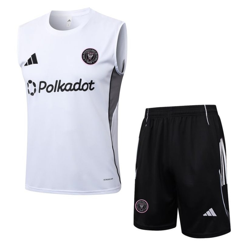 Conjunto de Pantalones Cortos y Camiseta sin Mangas Inter Miami 2025/26 - Blanco