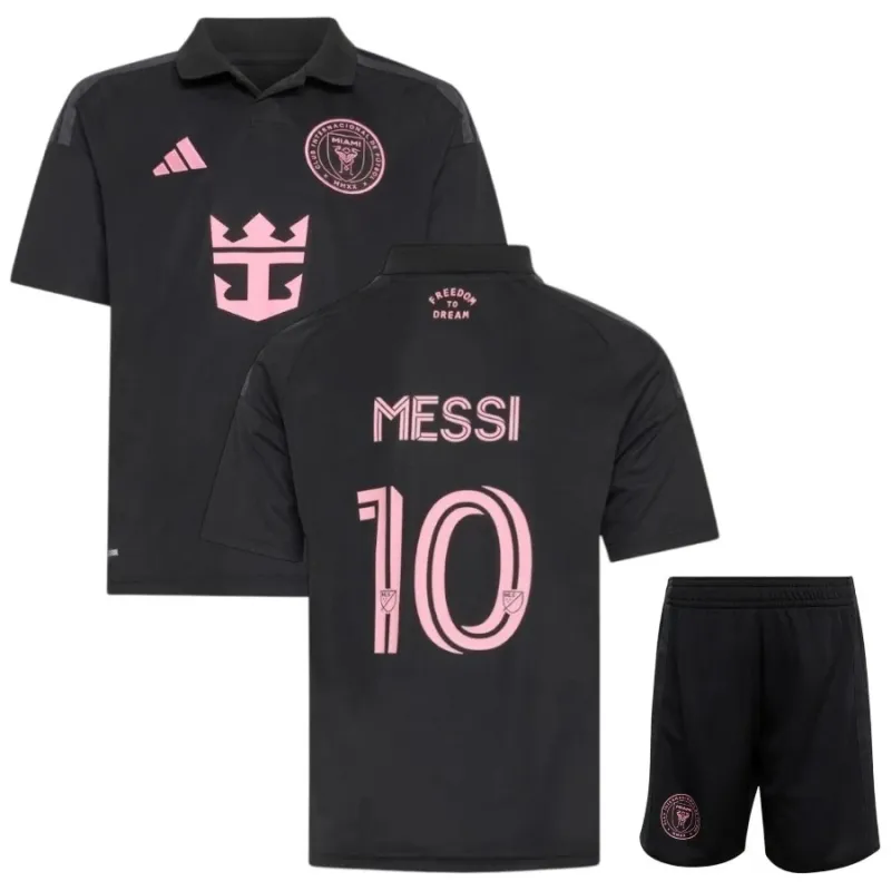 Inter Miami MESSI 2026/27 Kinder Auswärtsset Schwarz