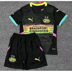 PSV Eindhoven 2024/25 Auswärtstrickot für Kinder - Schwarz