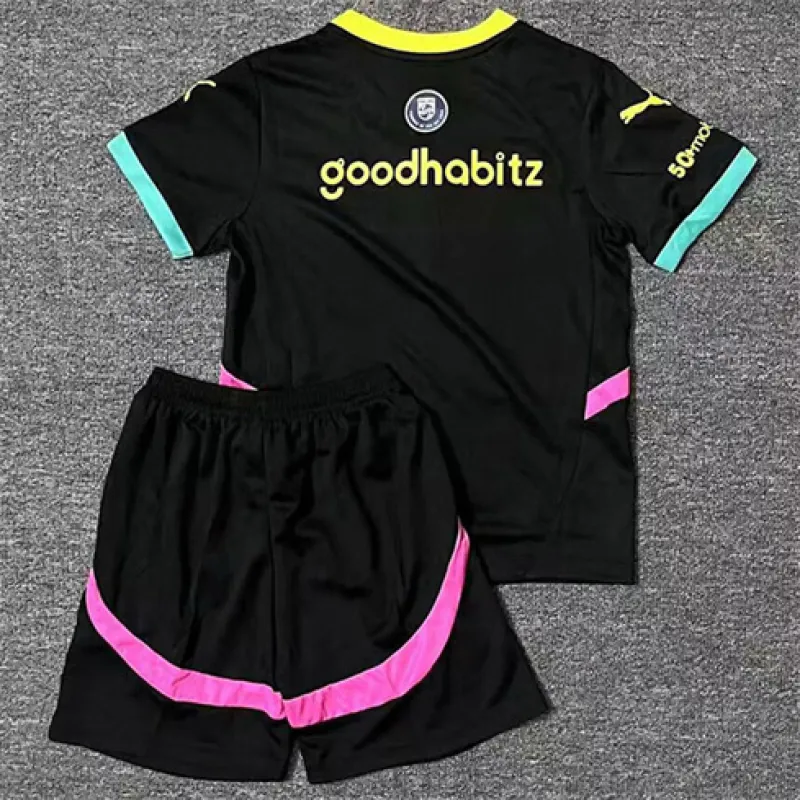Maglia di trasferta 2024/25 per bambini del PSV Eindhoven - Nera