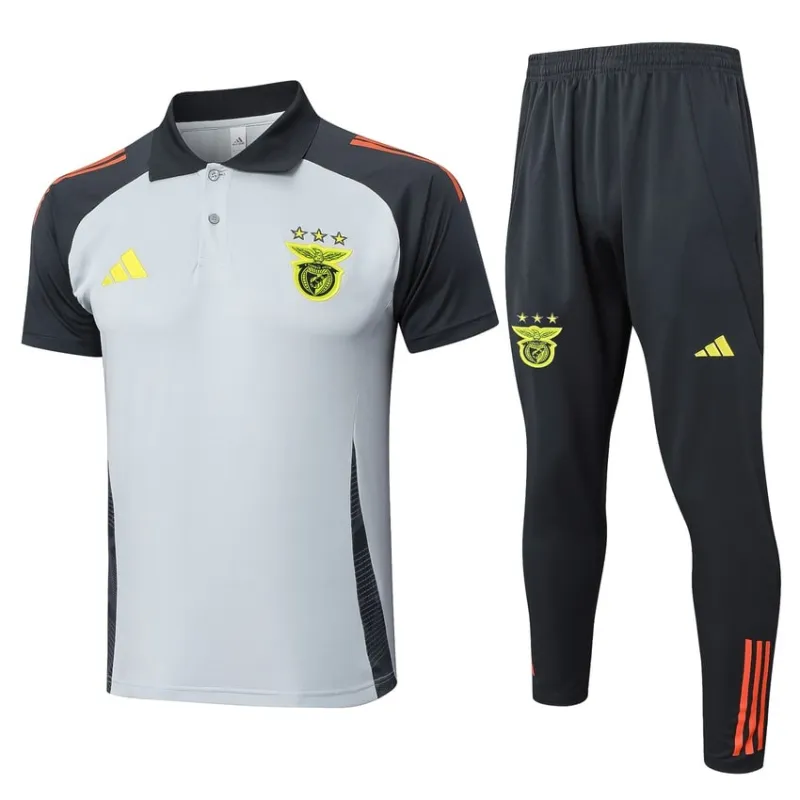 Benfica 2024/25 Polo Training Shirt + Pants - White