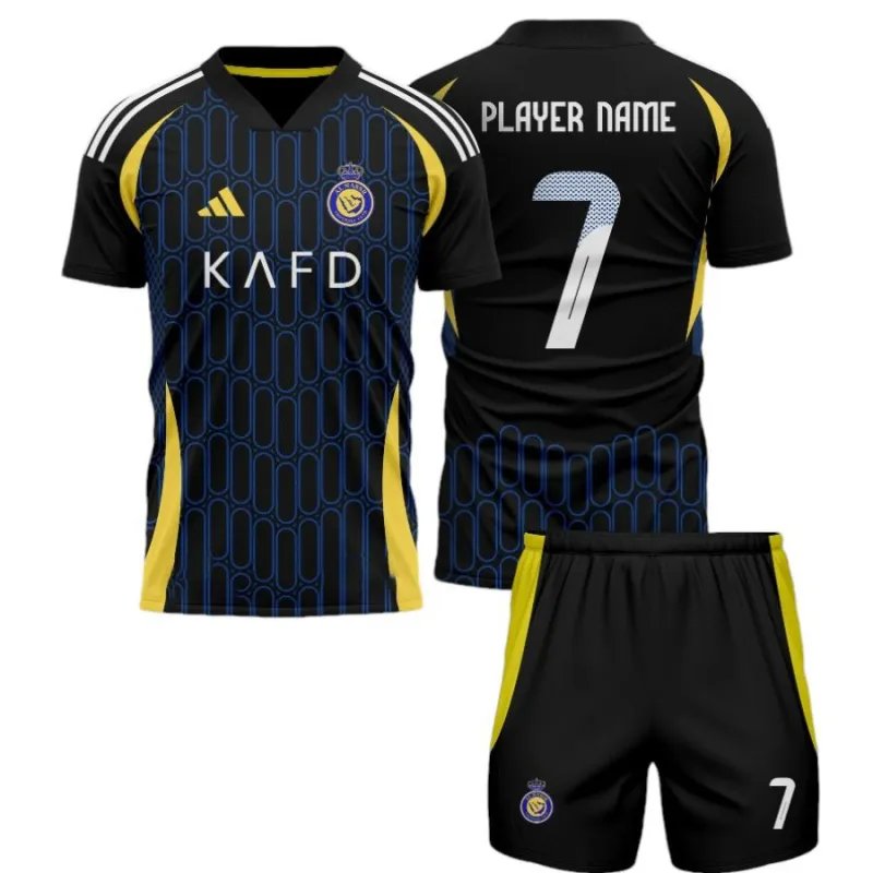 Al - Nassr 2024/25 Away Kids' Jersey Set - Black