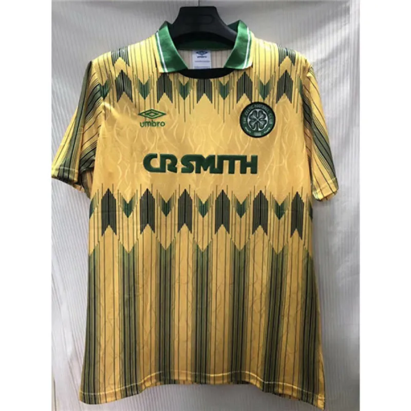 Celtic 1991/92 Home Retro Jersey - Yellow