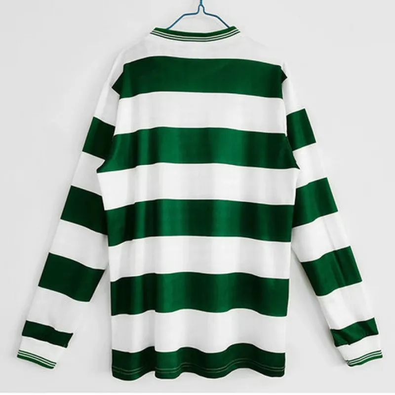 Celtic 1987/88 Home Retro Long-Sleeved Jersey - White/Green