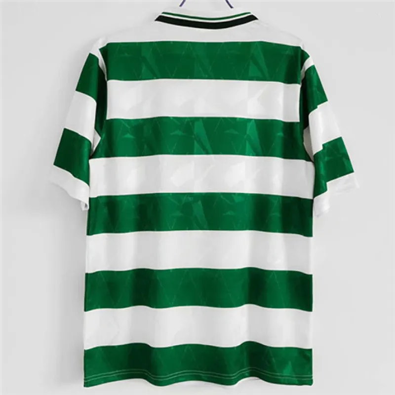 Celtic 1989-91 Home Retro Long-Sleeved Jersey - White/Green