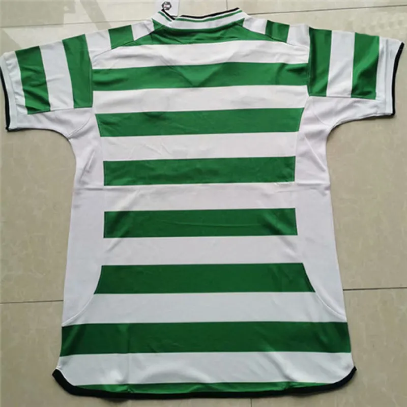 Celtic 2001-03 Home Retro Jersey - White/Green