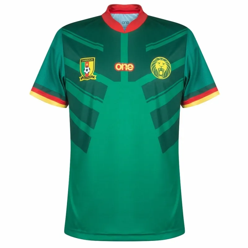La maglia di casa della nazionale camerunese per la Coppa del mondo 2022, verde.