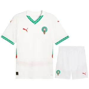 Maroc 2024/25 Maillot Extérieur Réplique Enfant Complet - Blanc