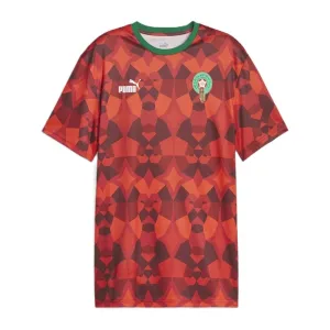 Das 2024 Fußball-Kultur-Trikot der marokkanischen Nationalmannschaft, rot.
