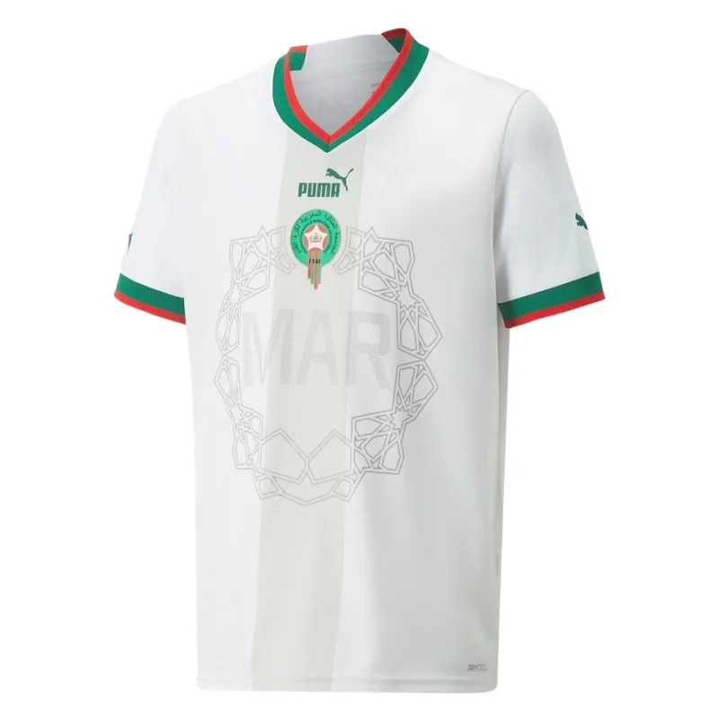 Marocco Coppa del Mondo 2022 maglia trasferta bianca