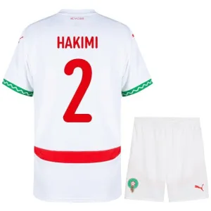 Maroc HAKIMI Maillot Enfant Extérieur 2026/27 - Blanc