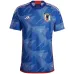 La versione del giocatore della maglia di casa blu della nazionale giapponese nella Coppa del mondo 2022.