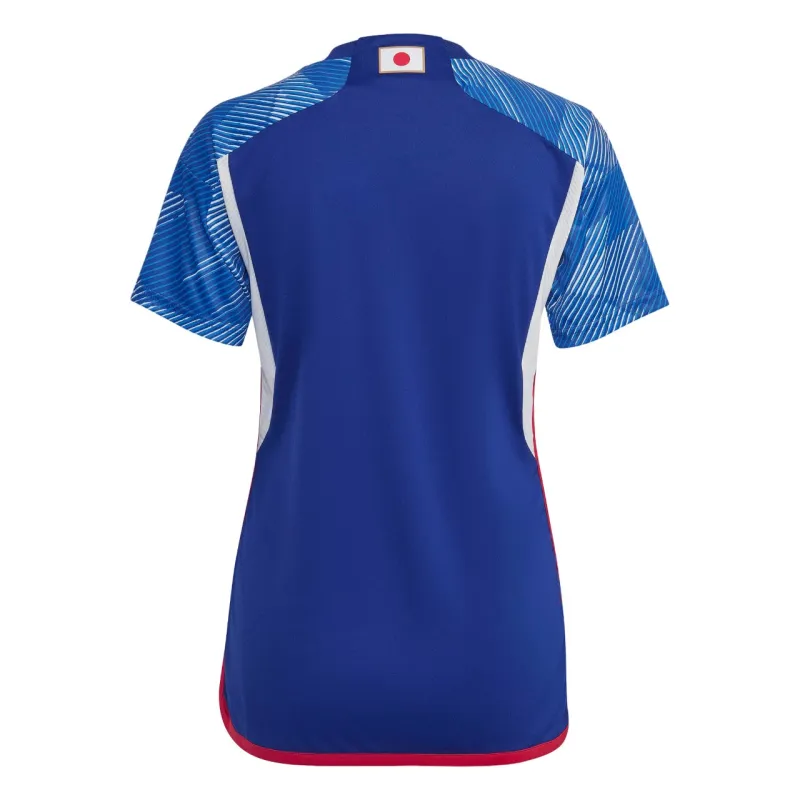Die Fan-Version des blauen Weiblichen Heimtrikots der japanischen Nationalmannschaft bei der Weltmeisterschaft 2022.