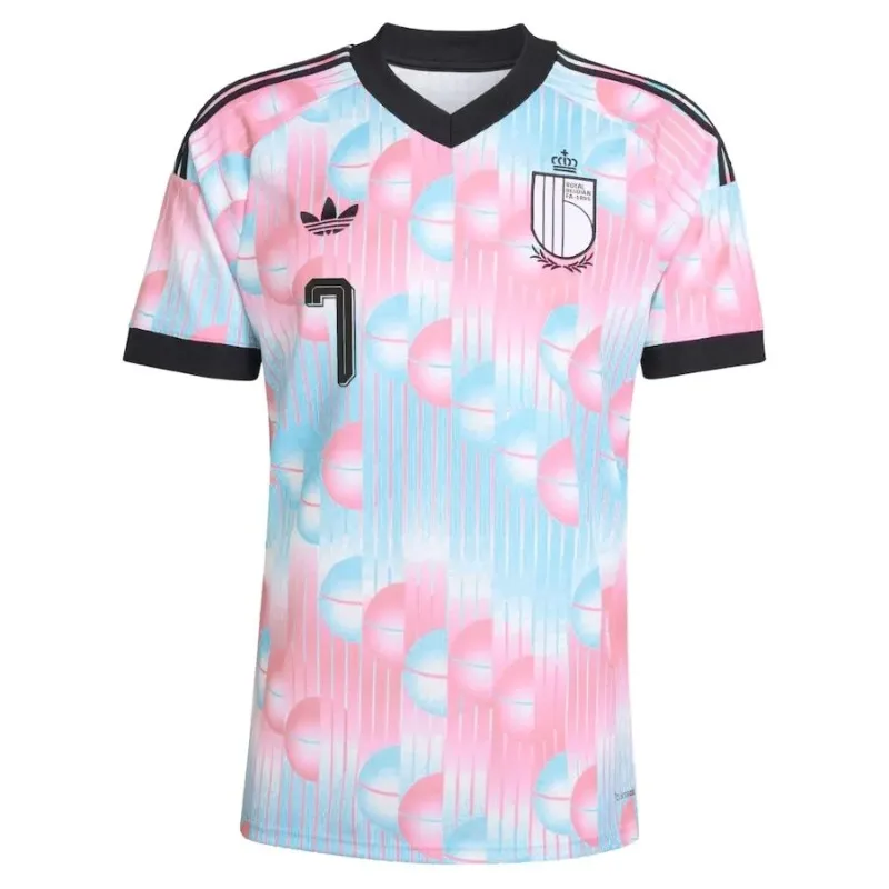 Completo Away Bambini Belgio DE BRUYNE 2026/27 Blu Rosa