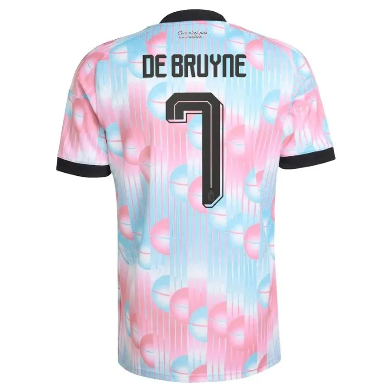 Completo Away Bambini Belgio DE BRUYNE 2026/27 Blu Rosa