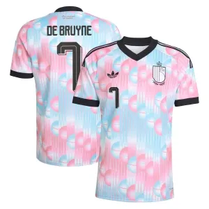 Maglia Away Belgio DE BRUYNE 2026/27 Blu Rosa