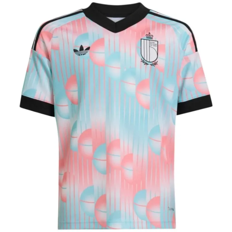 Belgien 2026/27 Kinder Auswärtstrikot Blau Rosa