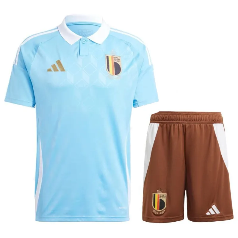Belgien 2024/25 Kinder-Auswärtstrikot + Shorts - Blau