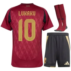 Bélgica LUKAKU Conjunto Local Niño 2024/25 - Rojo