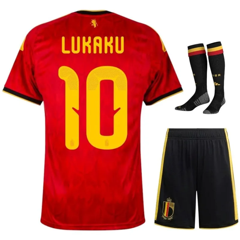 Conjunto camiseta local infantil Bélgica LUKAKU 2026/27 - Roja